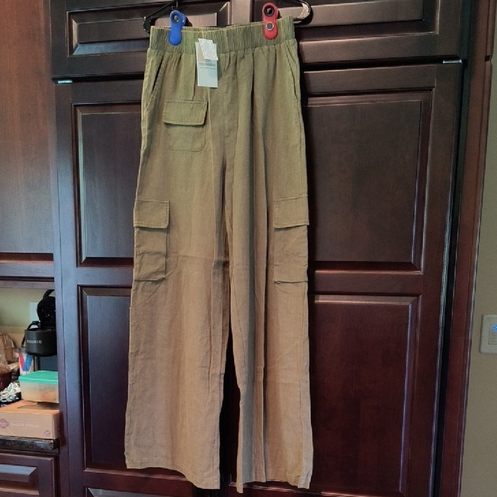 Eesome Tan Wide Leg Pants